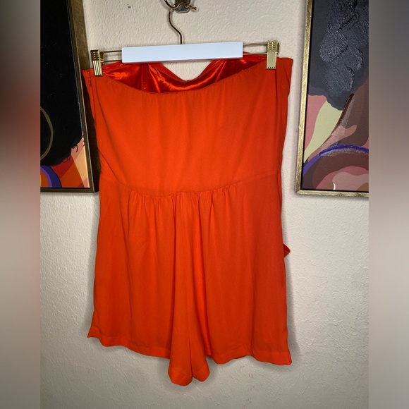 Express Orange Strapless Romper Size 12 - Picture 3 of 6